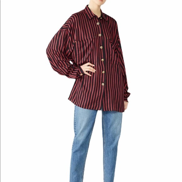 The Kooples Tops - The Kooples Oversize Stripe Shirt Size 2